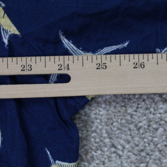 Eddie Bauer Shirt Mens TXL XL-Tall Blue Fish Print Classic Fit S/S Button Down - Picture 11 of 12